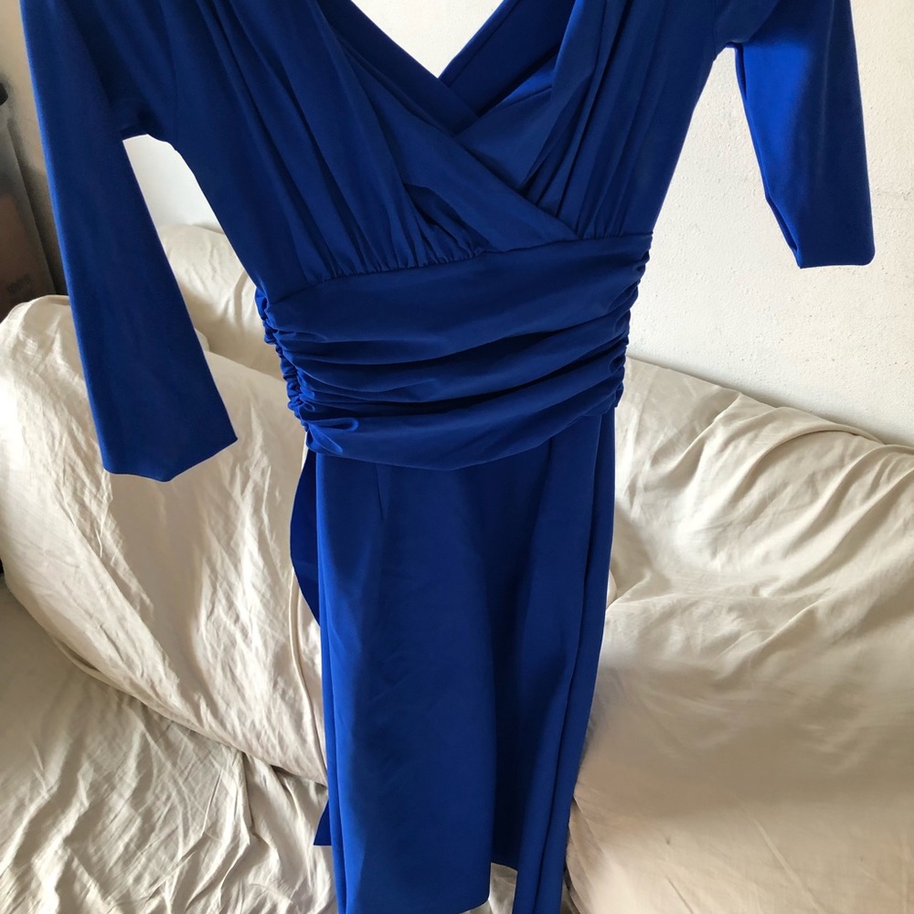 Chiara Boni Le Petite Robe s 6 Cobalt Blue dress.